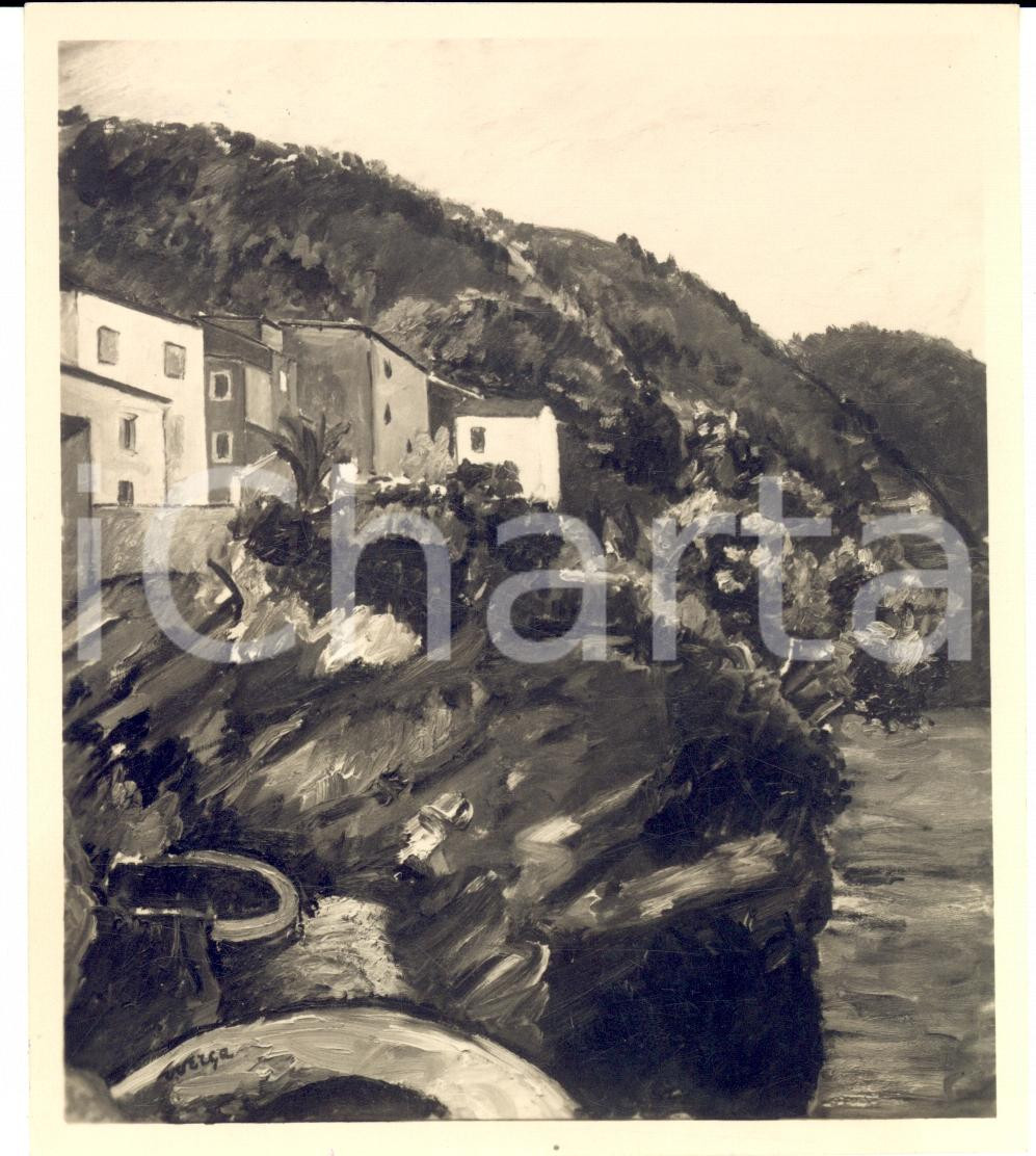 Fotografia d epoca originale 1933 Premio pittura GOLFO DELLA SPEZIA Vittorio VERGA Paesaggio Foto 1