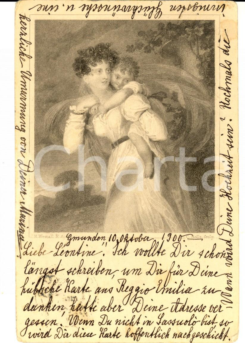 Autografo originale 1900 GMUNDEN AU Cartolina a Leontina GIACOBAZZI VISTARINO dalla parente Marina 1