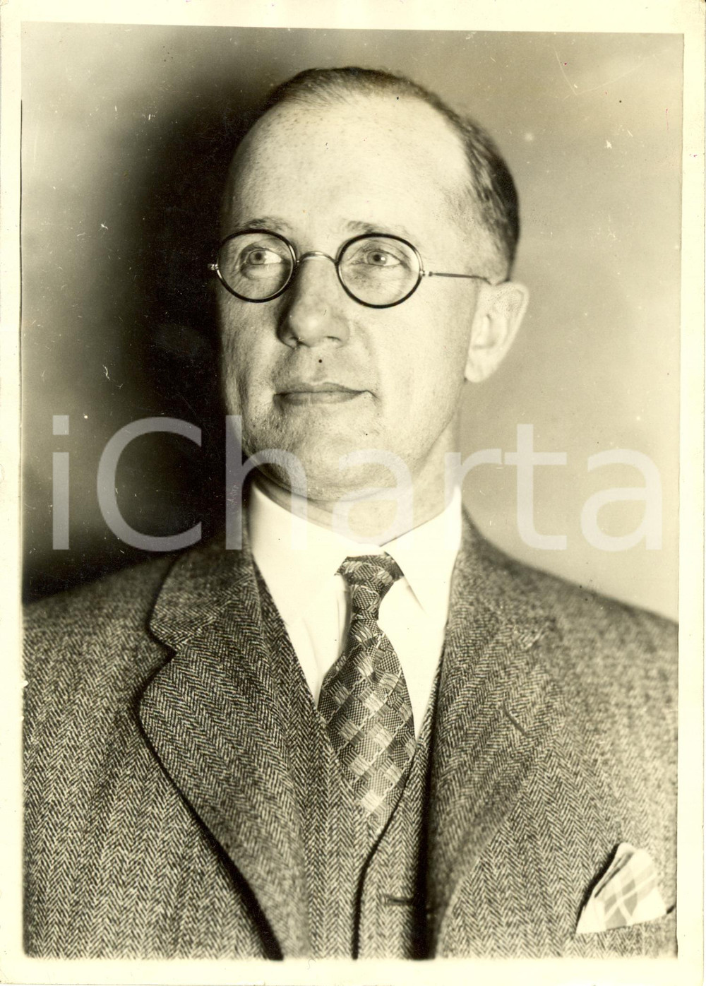 Fotografia d epoca originale 1930 ca LAWRENCE USA Dr. Raymond Cecil MOORE, geologist University of KANSAS 1