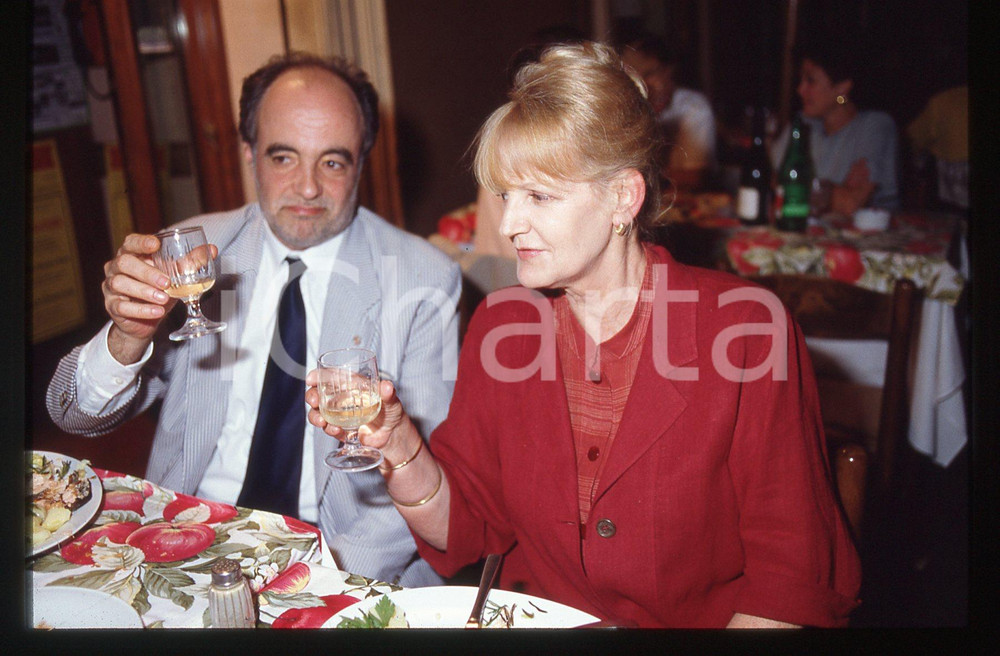 35mm vintage slide* 1995ca ROMA Manuel DE SICA al ristorante Il Melarancio (17)