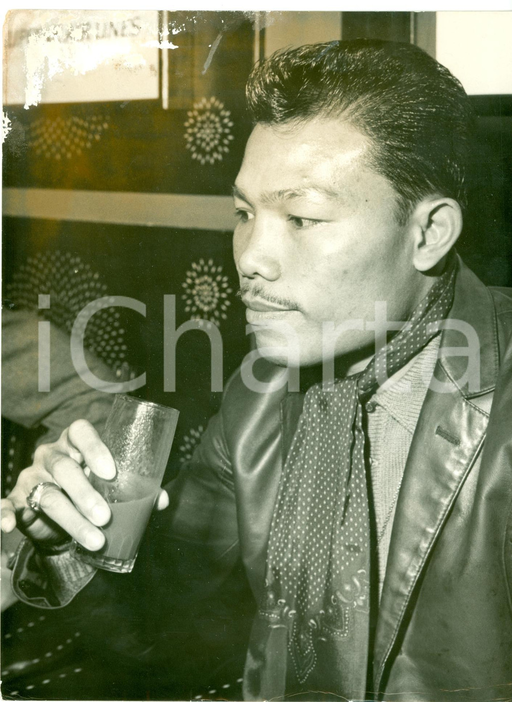 Fotografia d epoca originale 1970 ROMA Boxe Pugile Pedro ADIGUE JR match vs Bruno ARCARI Foto DANNEGGIATA 1