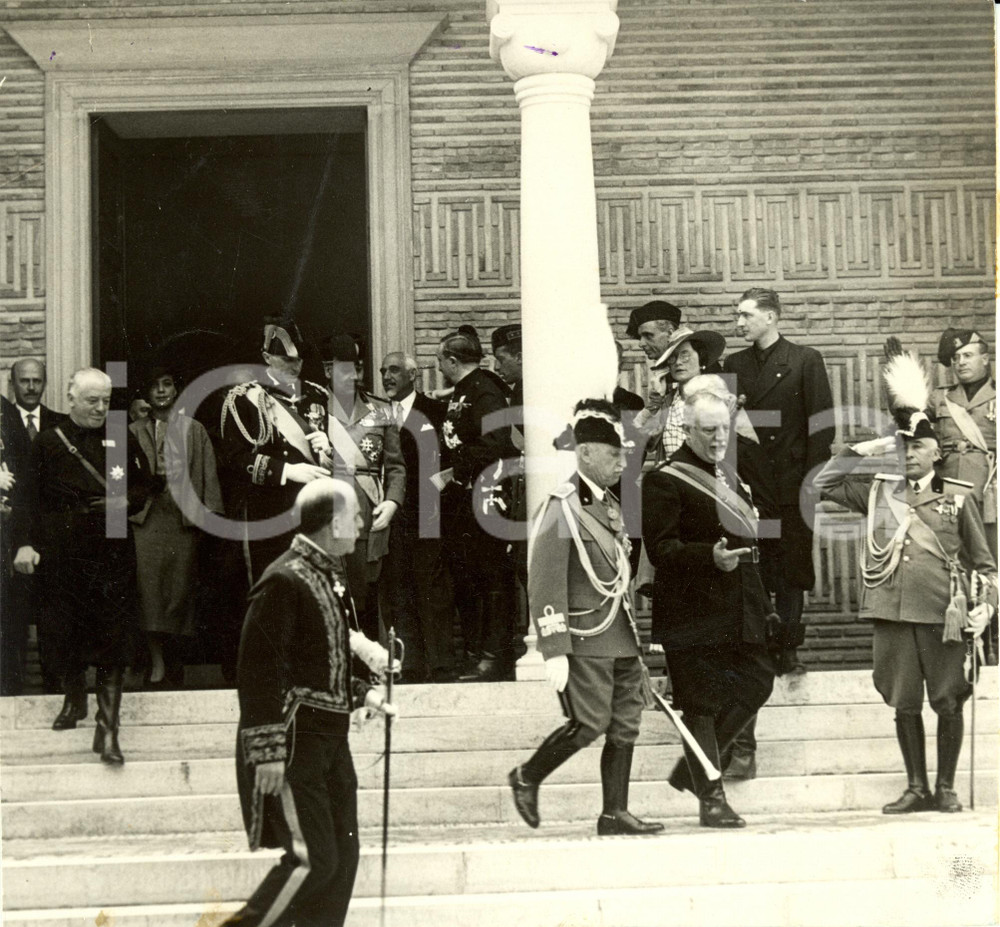 Fotografia d epoca originale 1936 VENEZIA BIENNALE Vittorio Emanuele III in visita ufficiale Fotografia 1