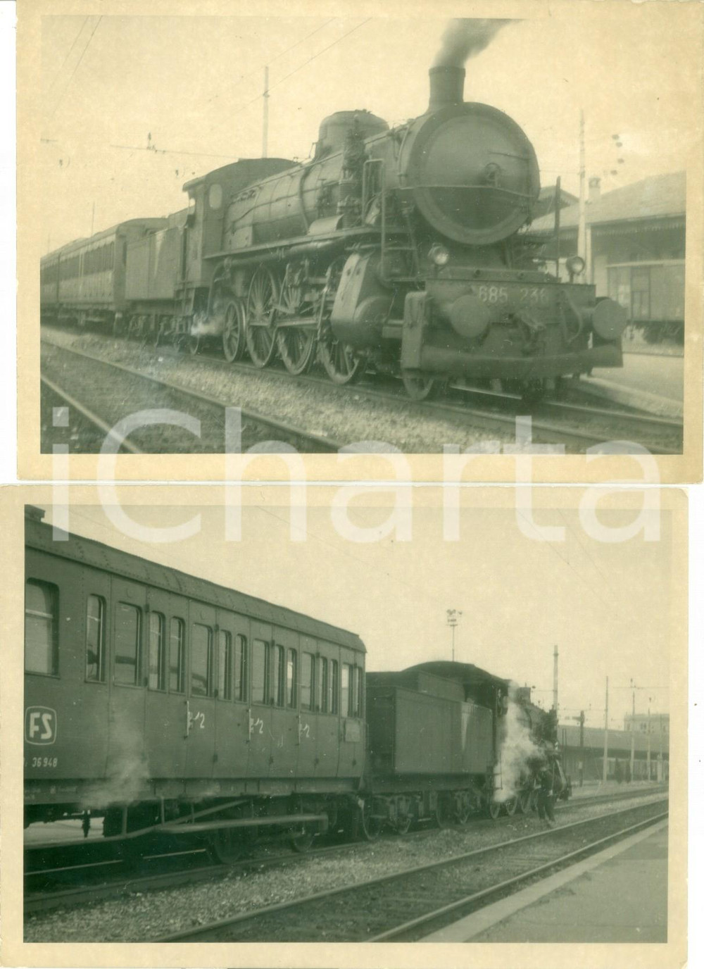 1975 ca MILANO ? FERROVIE DELLO STATO Locomotive GR 685 *Lotto 2 fotografie