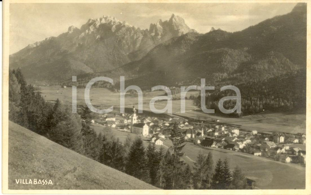 Cartolina originale da collezione Villabassa BZ anni  30, veduta abitato d epoca 1