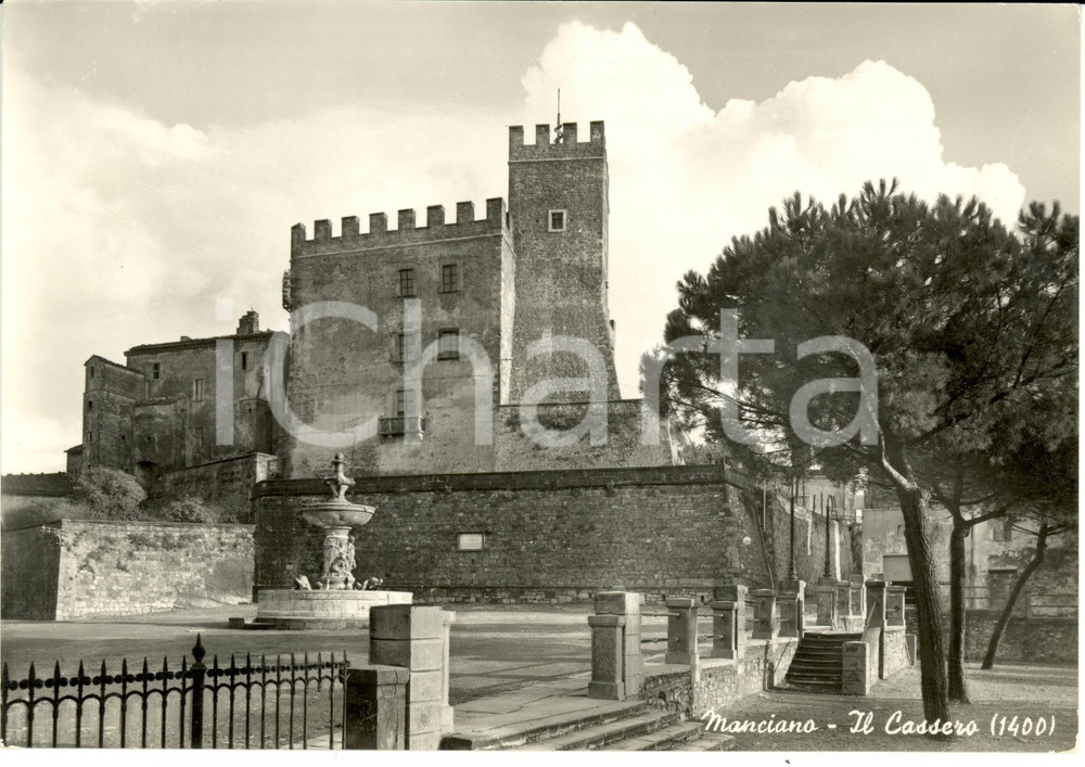 Cartolina originale da collezione 1955 ca MANCIANO GR Cassero degli ALDOBRANDESCHI Cartolina FG NV 1