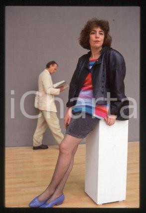 35mm vintage slide* 1990 ca LITERATURE German journalist-author Irina LIEBMANN 9