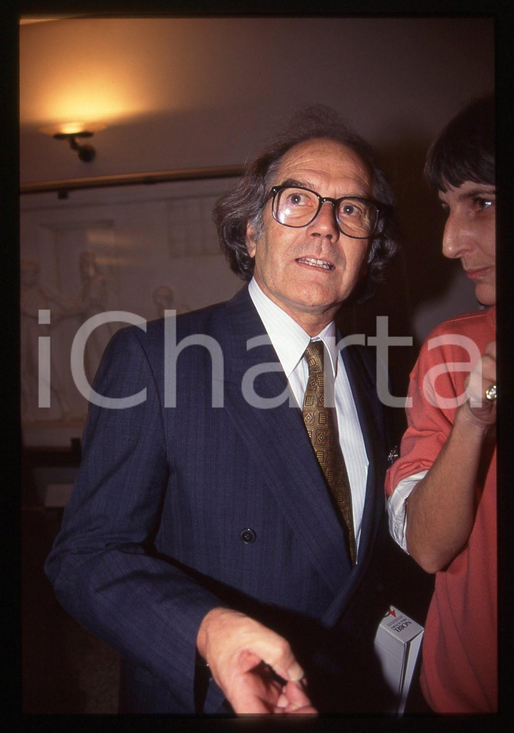 35mm vintage slide* 1996 MILANO Adolfo Perez ESQUIVEL a un convegno NOBEL (7)