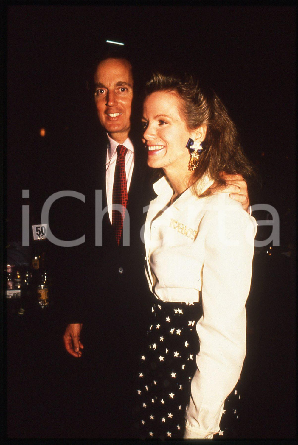 35mm vintage slide* 1990 ca NEW YORK - Portrait of Robert and Blaine TRUMP (2)