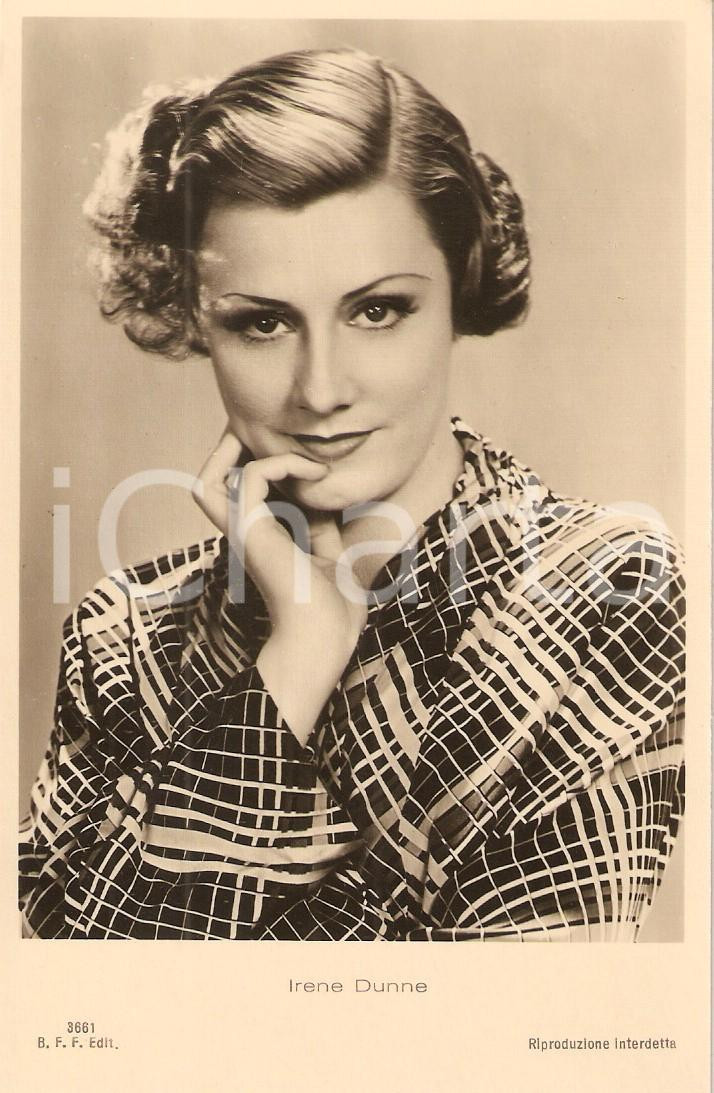Cartolina originale da collezione 1940 ca CINEMA Actress Irene DUNN Portrait Cartolina FP NV 1