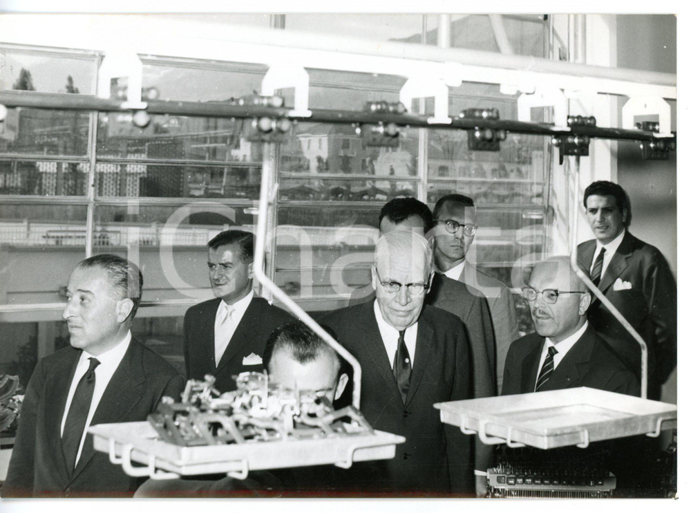 1961 TORINO - OLIVETTI Ministro Luther H. HODGES in visita ufficiale *Foto 18x13