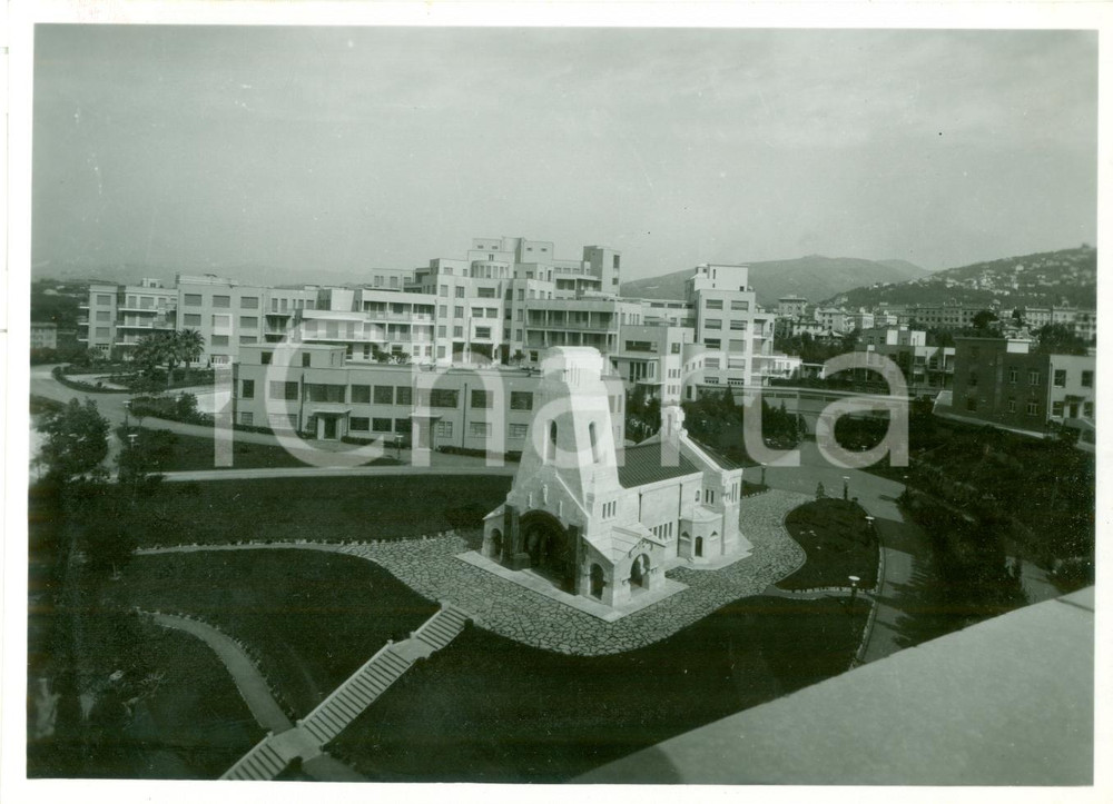 Fotografia d epoca originale 1938 GENOVA QUARTO Chiesa SAN GEROLAMO Istituto Pediatrico GASLINI Vera foto 1