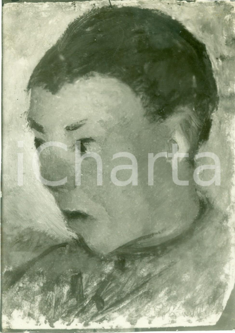 Fotografia d epoca originale 1933 MANTOVA Mario POLPATELLI L idiota Fotografia coeva del quadro 1