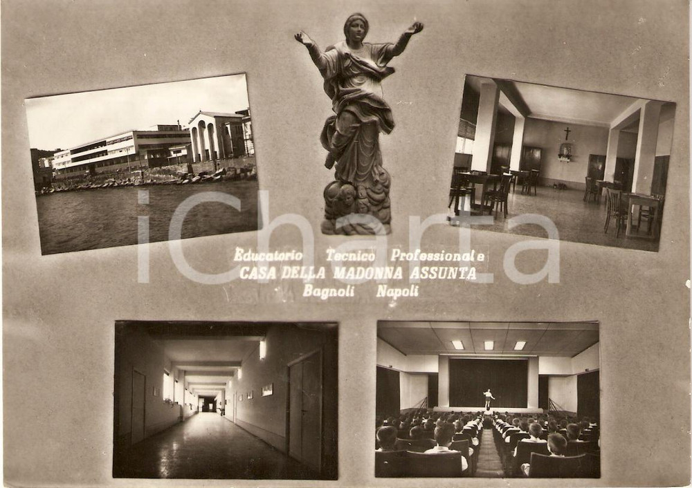 Cartolina originale da collezione 1955 ca BAGNOLI NA Vedutine Educatorio Professionale CASA MADONNA ASSUNTA FG 1