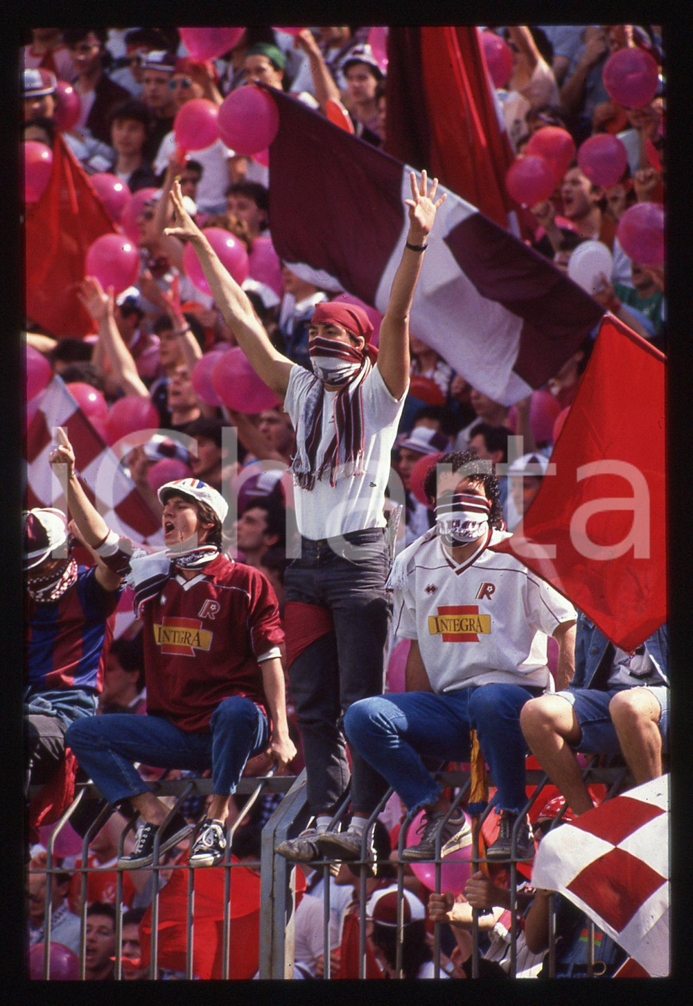 35mm vintage slide* 1990 ca REGGIO EMILIA Stadio MIRABELLO - Ultras REGGIANA 10