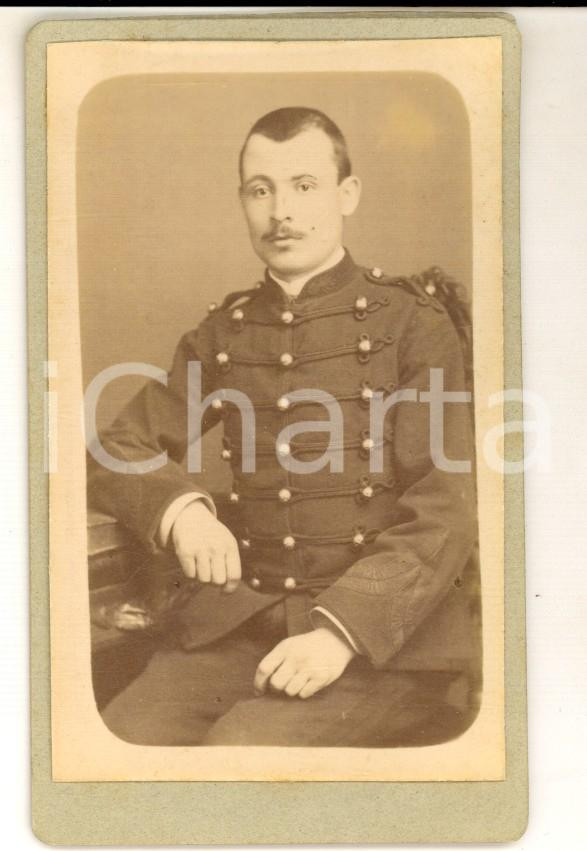 Fotografia d epoca originale 1890 ca PARIS F Portait d un jeune officier Photographie VOCORET CDV 1
