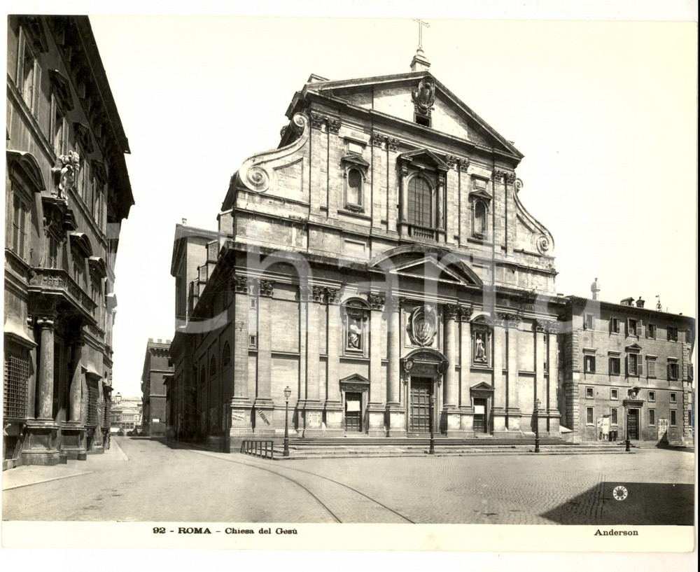 Fotografia d epoca originale 1950ca ROMA Chiesa del Gesù Fotografia ANDERSON 25x19 cm 1
