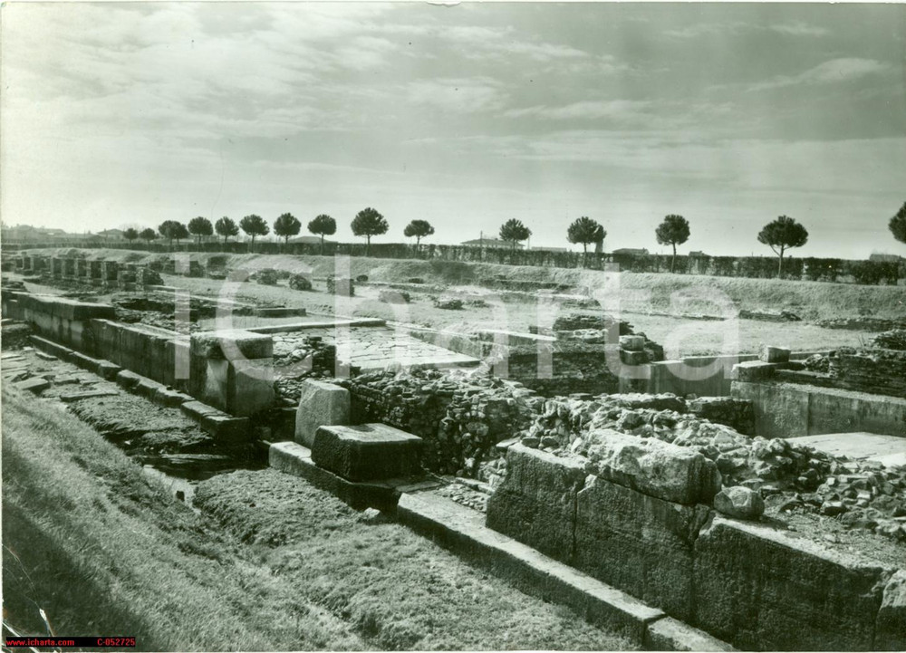 Fotografia d'epoca originale 1940 AQUILEIA (UD) Scavi romani antica cittÃ  imperiale 1