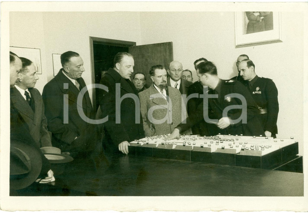 Fotografia d epoca originale 1937 GENOVA Visita dei Parlamentari a Federazione FASCI COMBATTIMENTO Foto 1