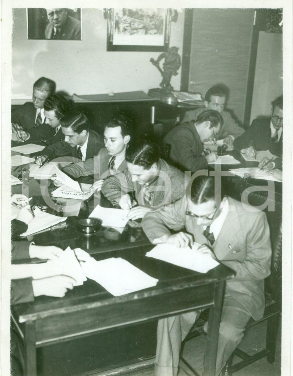 Fotografia d epoca originale 1939 MILANO Giornalisti ai Prelittoriali al Popolo d Italia Fotografia 1