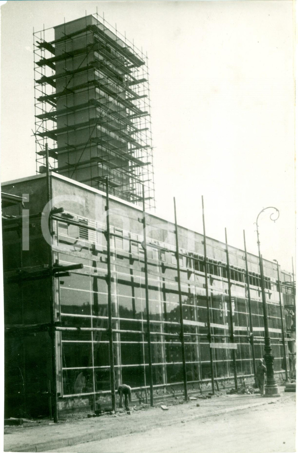 Fotografia d epoca originale 1935 MILANO FIERA CAMPIONARIA Costruzione del nuovo grattacielo Fotografia 1