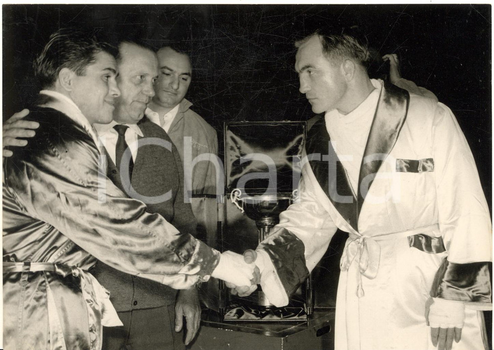 1957 MILANO BOXE Charles HUMEZ batte Italo SCORTICHINI ai punti - Foto