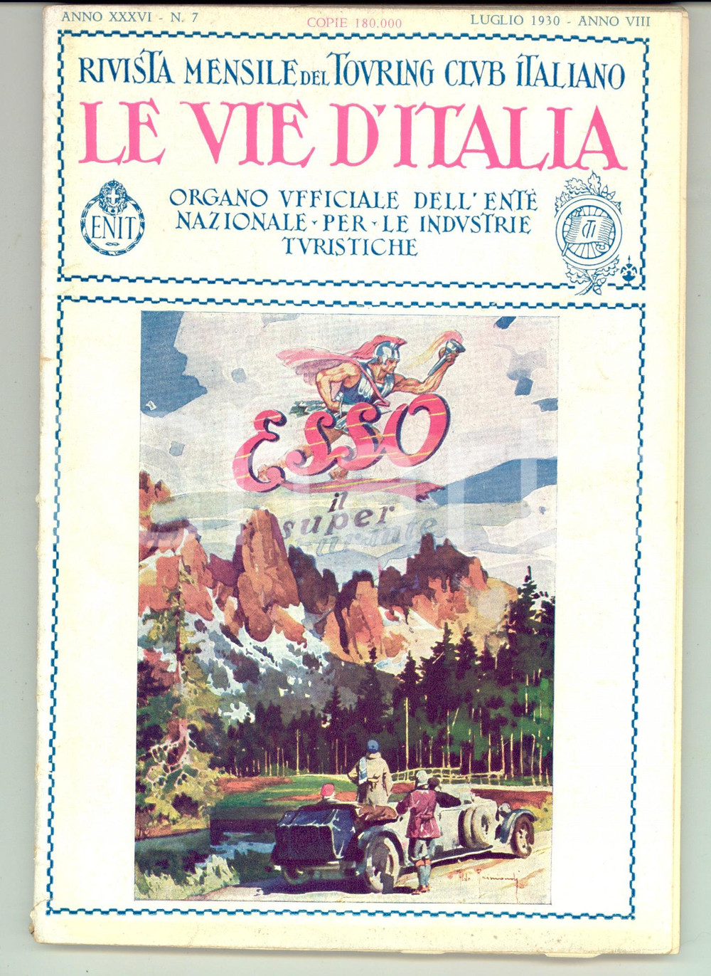 1930 TOURING CLUB ITALIANO Trieste nel fervore delle nuove opere *Anno XXXVI nÂ°7 DATA: luglio 1930AUTORE: TOURING CLUB ITALIANOTITOLO: RIVISTA MENSILE - Trieste nel fervore delle nuove opere Anno XXXVI n&deg; 7  DESCRIZIONE: Pubblicazione d'epoca, riccamente illustrata con belle immagini in bianco e nero e articoli dedicati a Verucchio e alle nuove opere di Trieste.Numerose pubblicit&agrave; d'epoca all'interno.  PAGINE: 140  FORMATO: 17 x 24 cm  CONDIZIONI: buone (ma sbrecciatura al margine inferiore).Pubblicazione d'epoca, originale e autentica.     originale e autentica 1