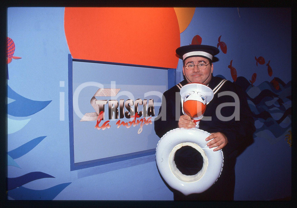 35mm vintage slide* 1992 CANALE 5 STRISCIA LA NOTIZIA - Gianni FANTONI (2)