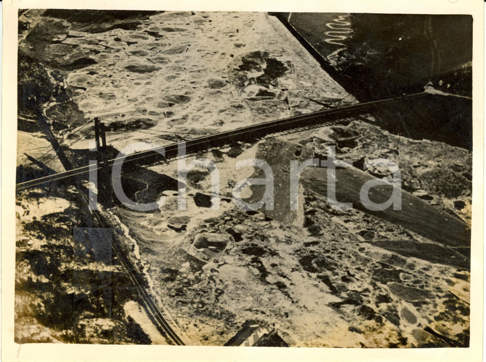 Fotografia d epoca originale 1939 BEAR MOUNTAIN USA Fiume HUDSON trascina blocchi di ghiaccio Fotografia 1