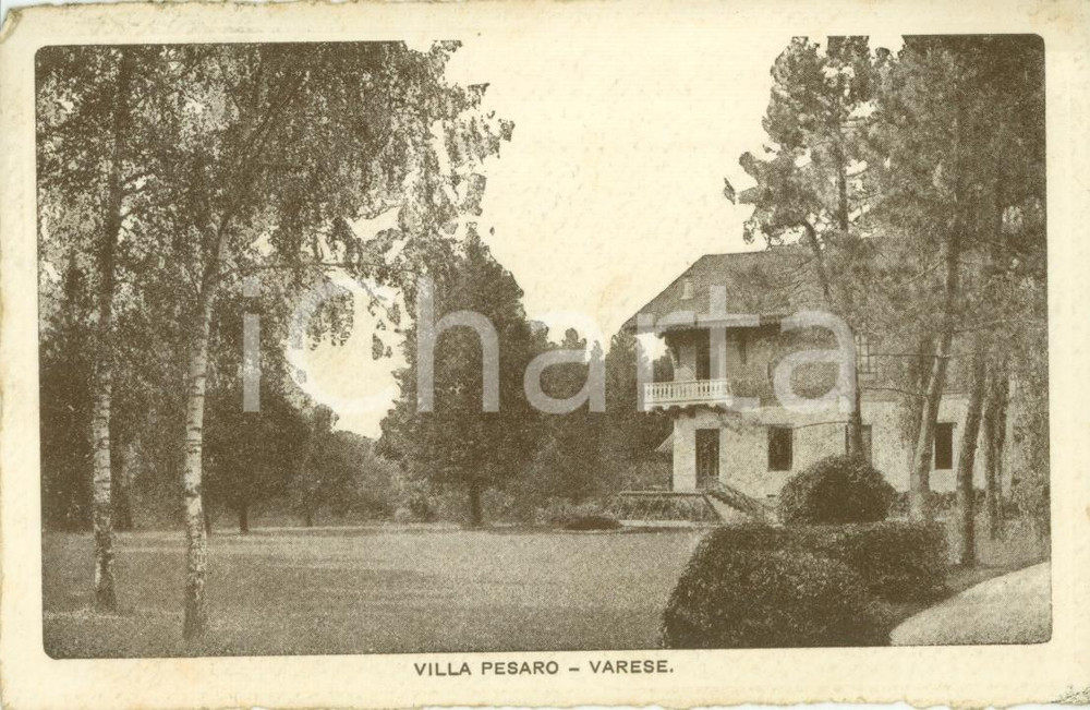 Cartolina originale da collezione 1927 VARESE Paesaggio Villa PESARO e giardino Cartolina FP VG 1