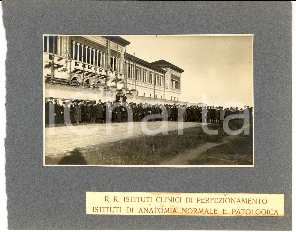 Fotografia d'epoca originale 1922 MILANO CITTA' STUDI Visita Istituti Anatomia normale e patologica Foto RARA 1