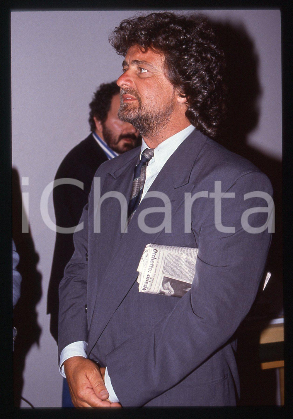 35mm vintage slide* 1992 COSTUME Beppe GRILLO ritratto del comico SATIRA (2)