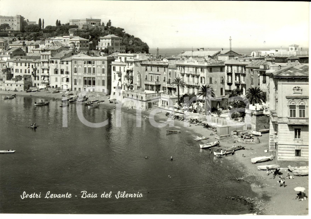 Cartolina originale da collezione 1964 SESTRI LEVANTE (GE) Veduta della BAIA DEL SILENZIO *Cartolina FG VG 1