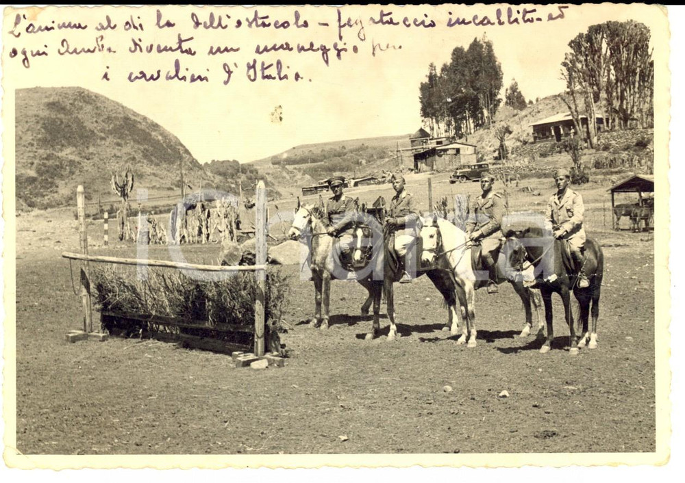 Fotografia d epoca originale 1938 AOI DESSIE  ETIOPIA Ogni amba Ã¨ un maneggio per cavalieri Foto 16x11 1