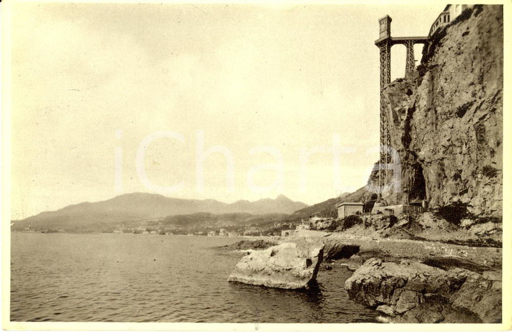 Cartolina originale da collezione 1941 VENTIMIGLIA (IM) Frontiera e costa francese da GRIMALDI *Cartolina FP VG 1