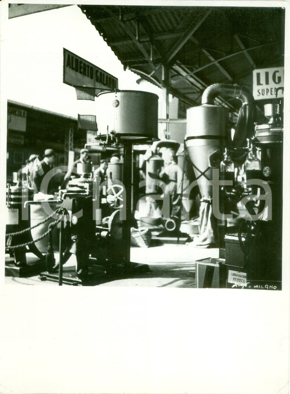 Fotografia d epoca originale 1936 MILANO FIERA CAMPIONARIA Grandi macchine agricole esposte alla Mostra 1