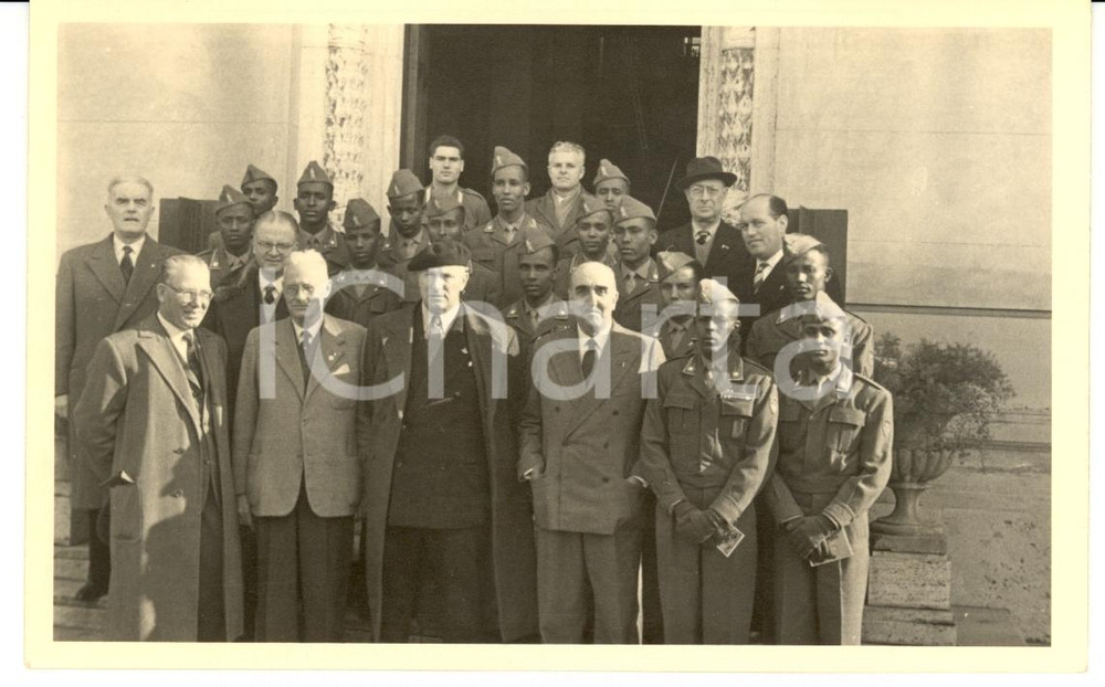 Fotografia d epoca originale 1955 ROMA Museo Storico GRANATIERI DI SARDEGNA  Ufficiali somali Foto 1