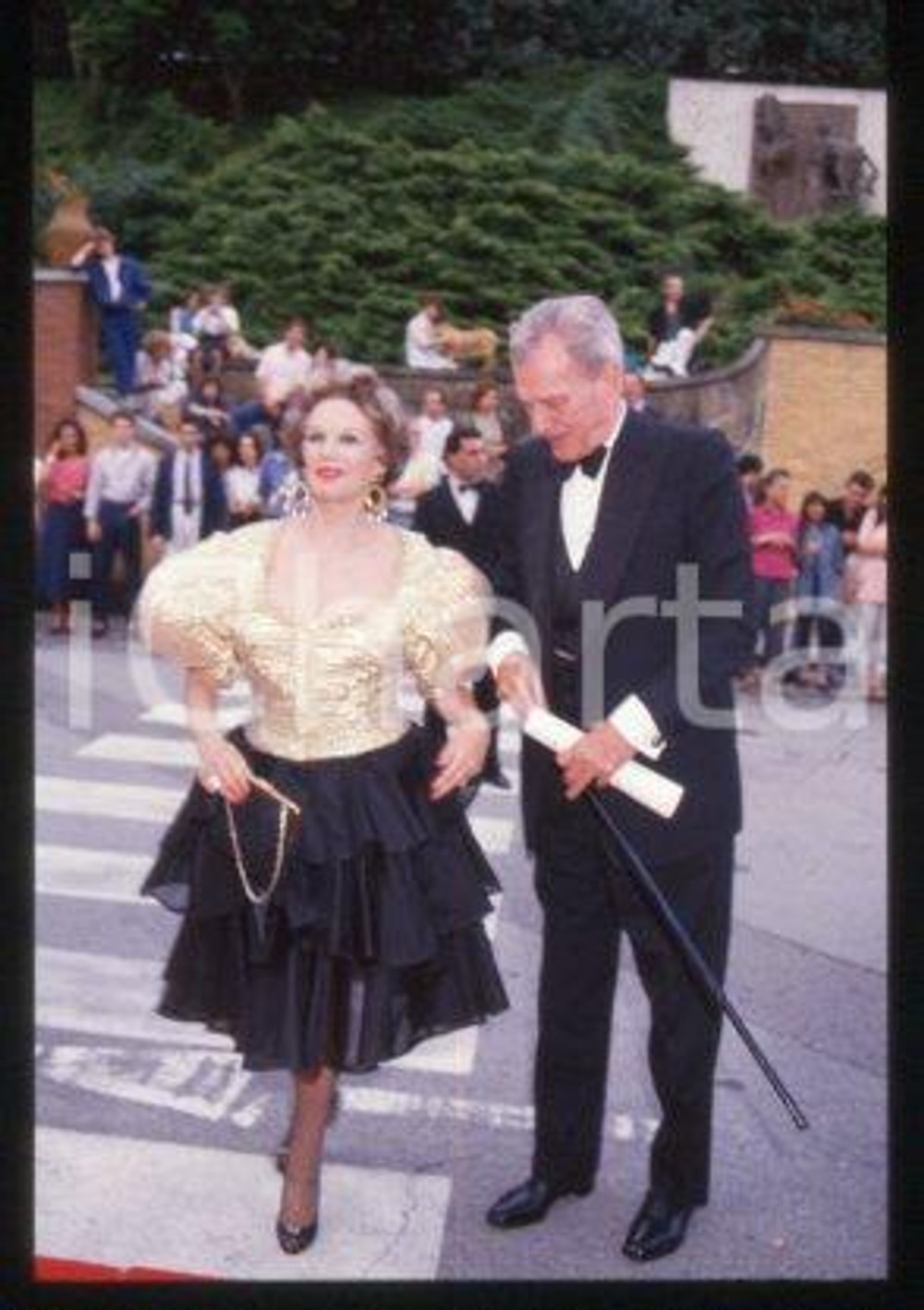 35mm vintage slide* 1981 ca CANNES Joseph COTTEN and Patricia MEDINA (22)