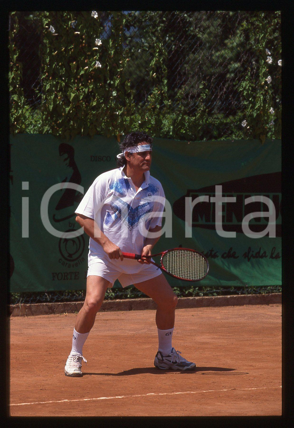 35mm vintage slide* 1995 ca FORTE DEI MARMI Francesco SALVI gioca a tennis