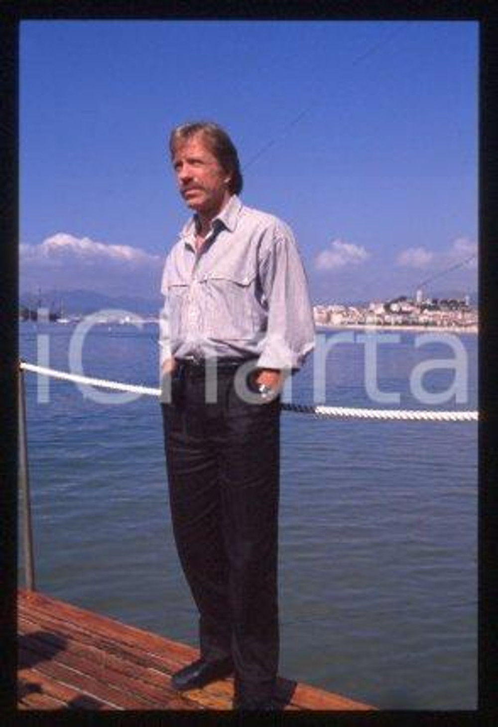 35mm vintage slide* 1985 ca CINEMA Ritratto dell'attore Chuck NORRIS (7)