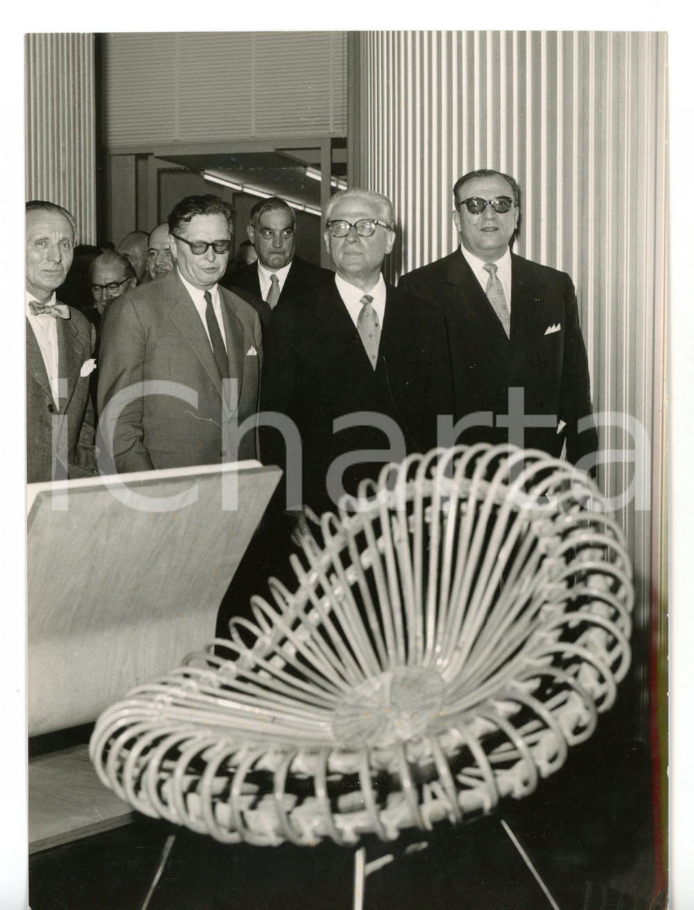 1957 TRIENNALE DI MILANO Giovanni GRONCHI alla cerimonia di apertura *Foto 13x18