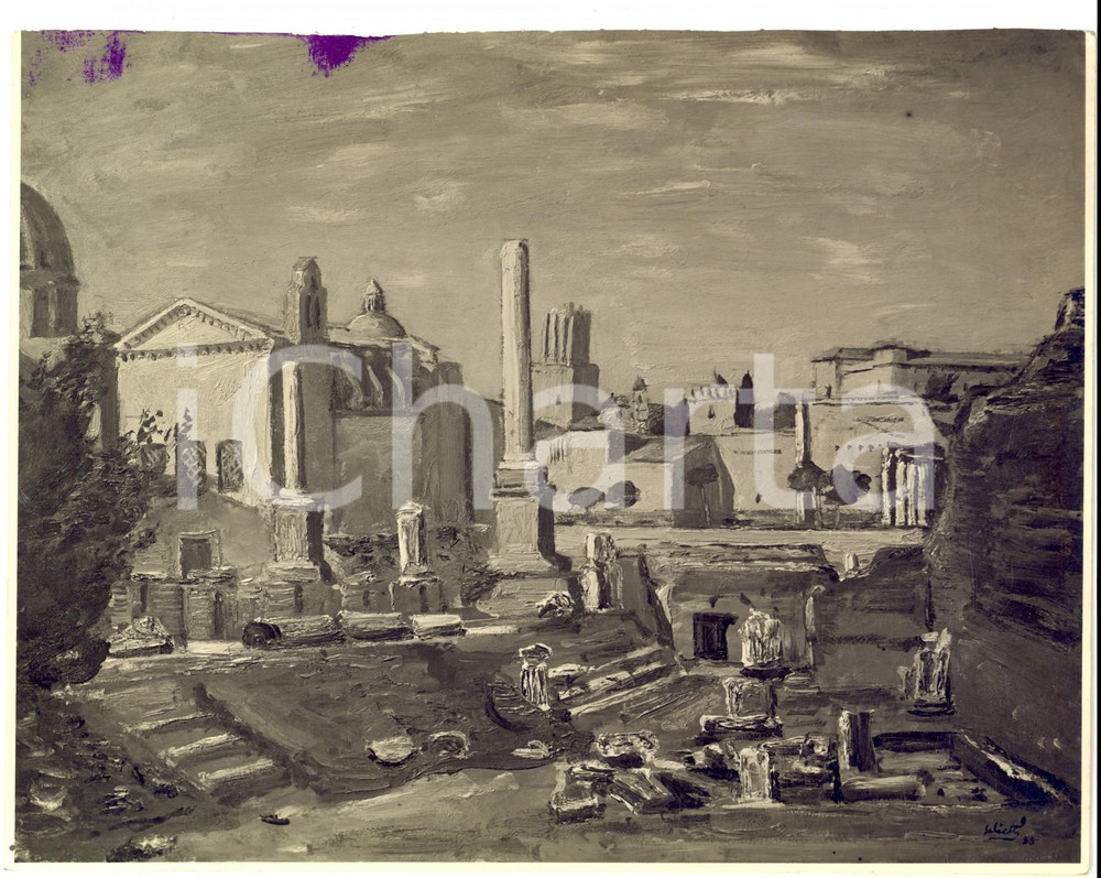 Fotografia d epoca originale 1936 MILANO ? Alberto SALIETTI Foro romano Fotografia coeva quadro 1