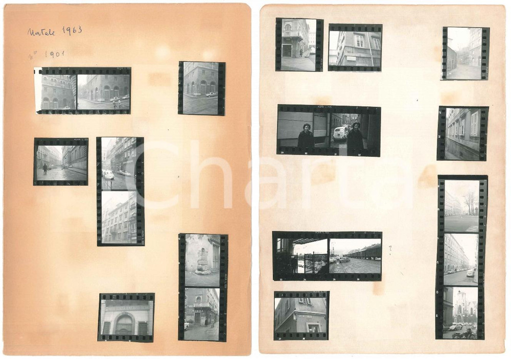 Fotografia d epoca originale 1963 TRIESTE Sede PSDI e Via delle beccherie vecchie  21 provini 4x3 cm 1