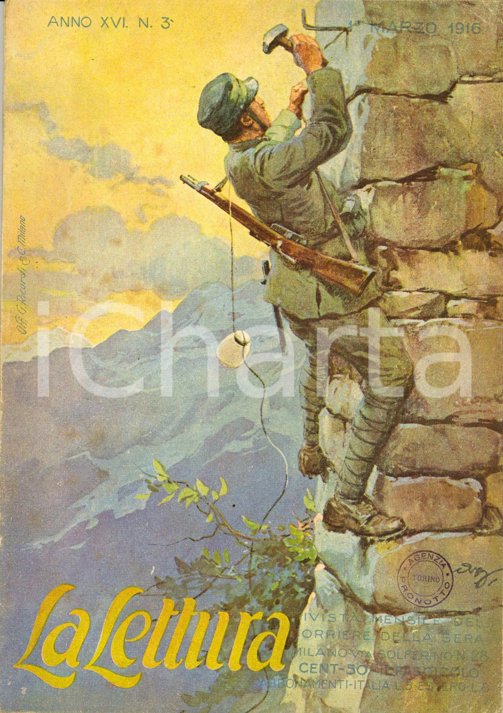 Giornale, rivista storica 1916 LA LETTURA La storia di VENEZIA e l ora presente Ill. BELTRAME Anno XVI n°3 1