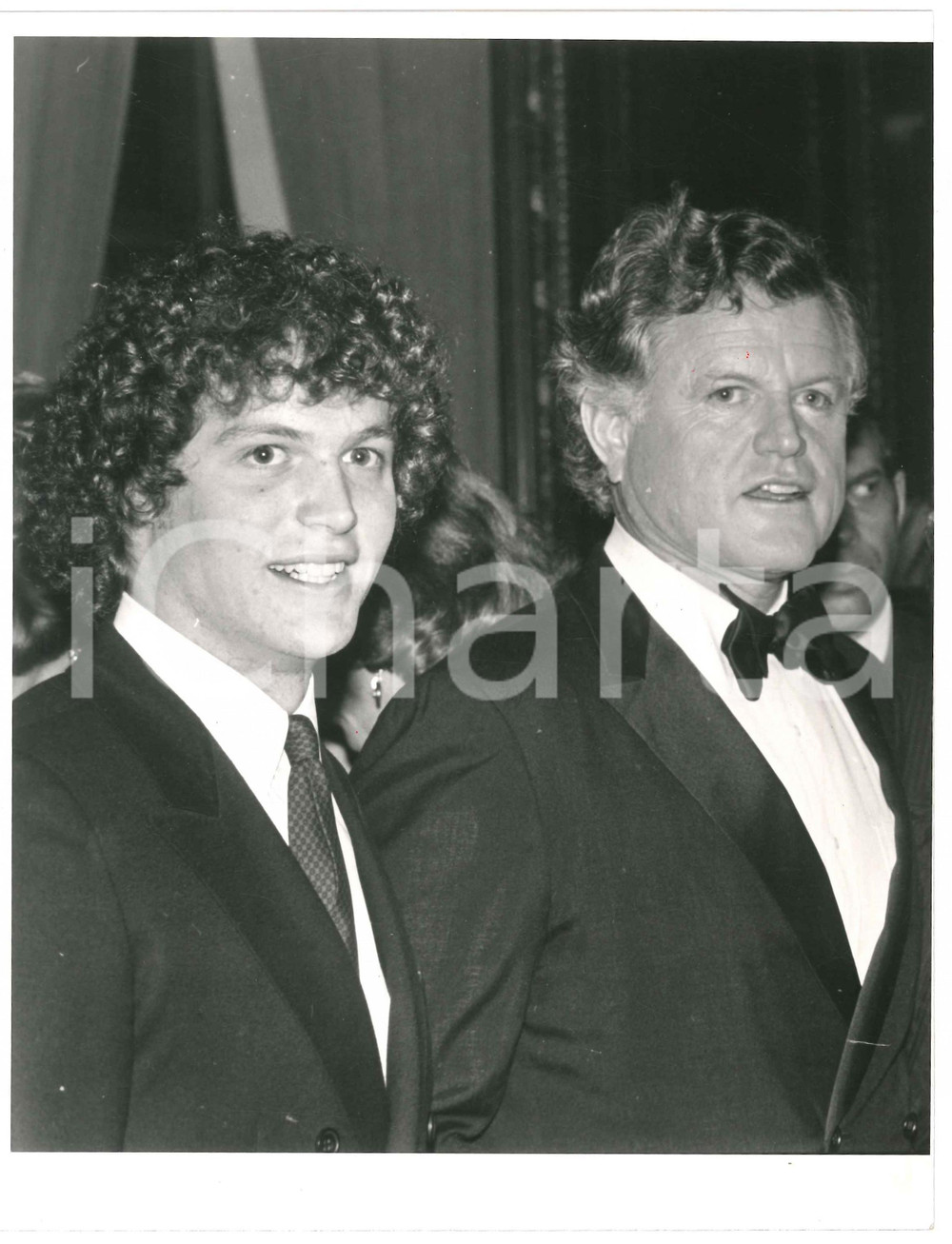 Fotografia d epoca originale 1975 ca USA Ted KENNEDY with his son Edward KENNEDY jr Photo 18x24 cm 1