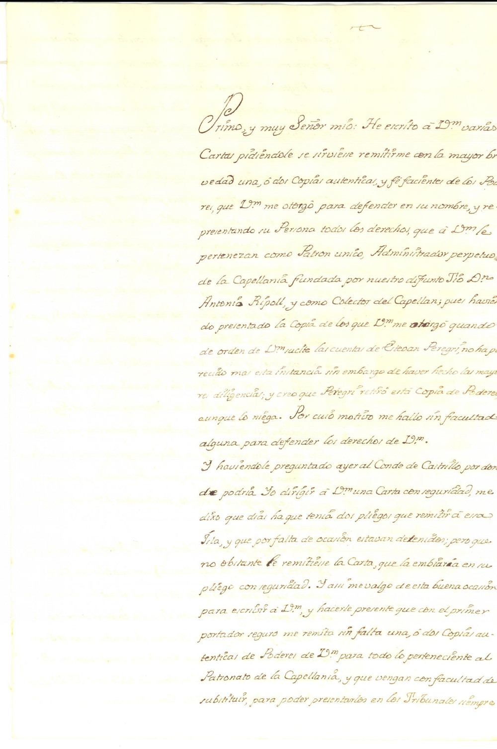 Documento originale, autentico 1772 VALENCIA Don Francisco DE LAGO difende interessi della famiglia RIPOLL 1