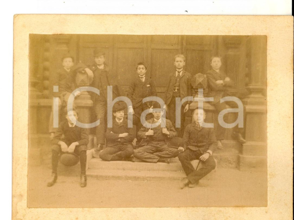 Fotografia d epoca originale 1930 ca MILANO ? Piccoli gentiluomini in posa Fotografia CURIOSA 13x10 cm 1