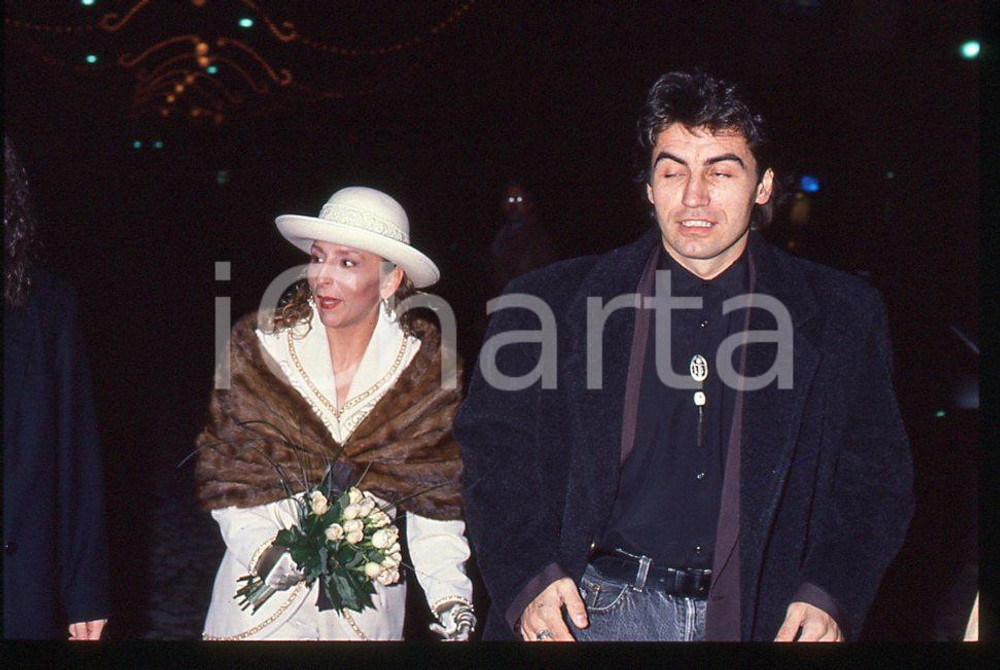 35mm vintage slide* 1991 MUSICA Luciano LIGABUE e Donatella MESSURI 3