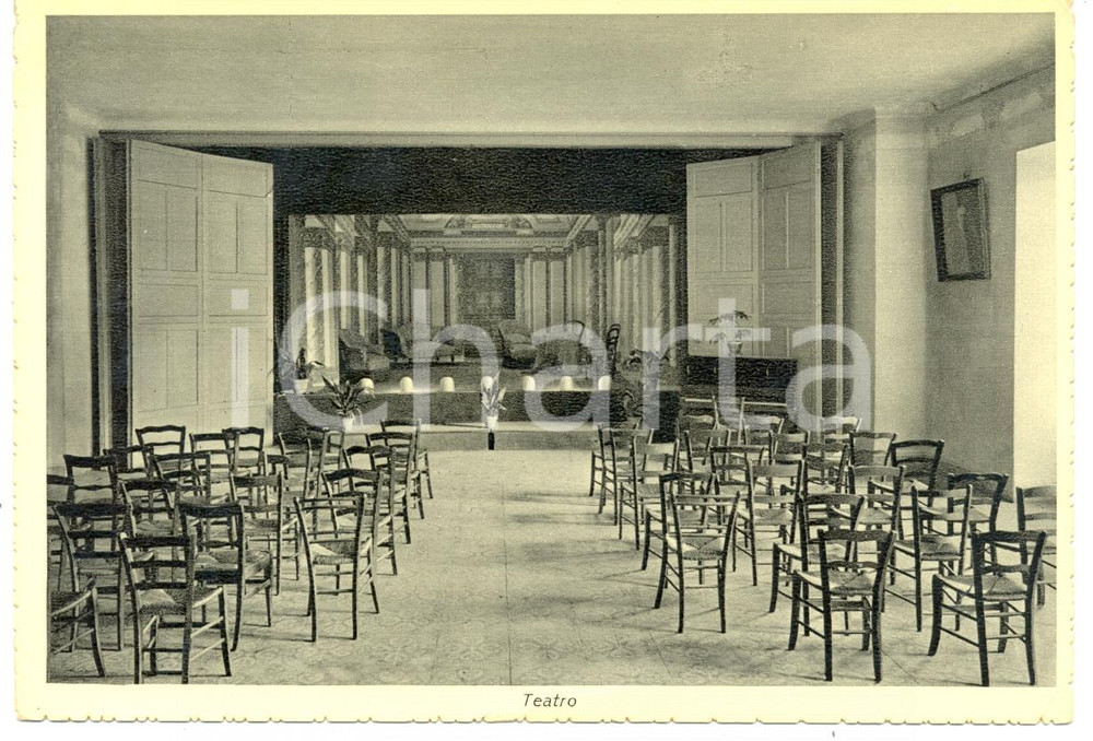 Cartolina originale da collezione 1940 BORDIGHERA (IM) Teatro all'interno del Seminario PIO XI *Cartolina FG NV 1
