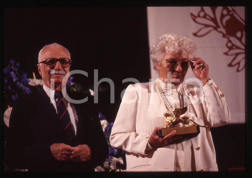 35mm vintage slide* 1994 MOSTRA DI VENEZIA Suso CECCHI D'AMICO Mario MONICELLI 3