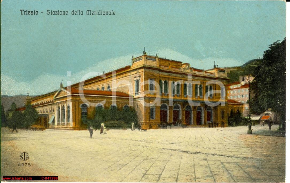 Cartolina originale da collezione 1920 ca TRIESTE Stazione della Meridionale FP NV 1